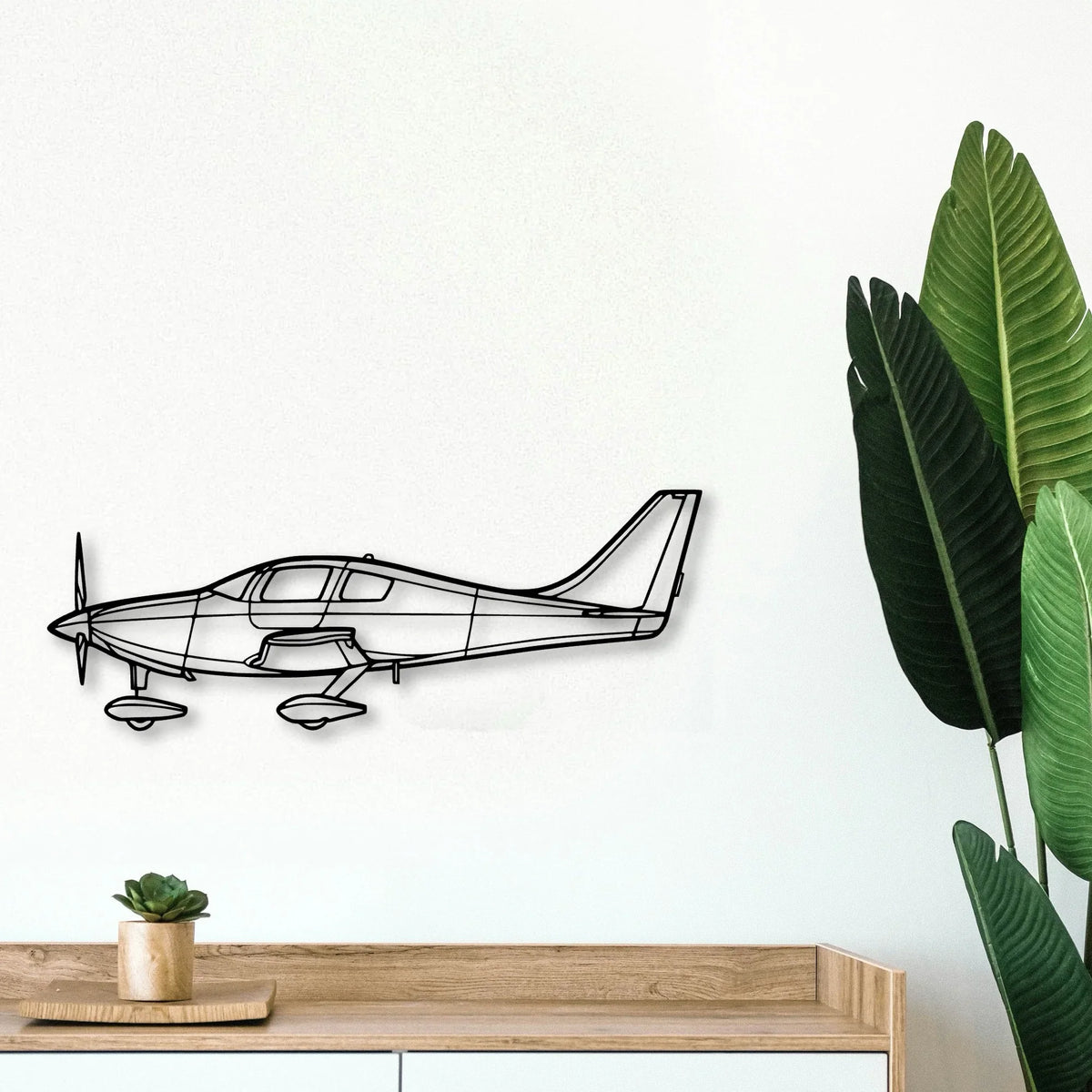 T 6G Texan Classic Aircraft Silhouette Metal Wall Art - Tinvibe