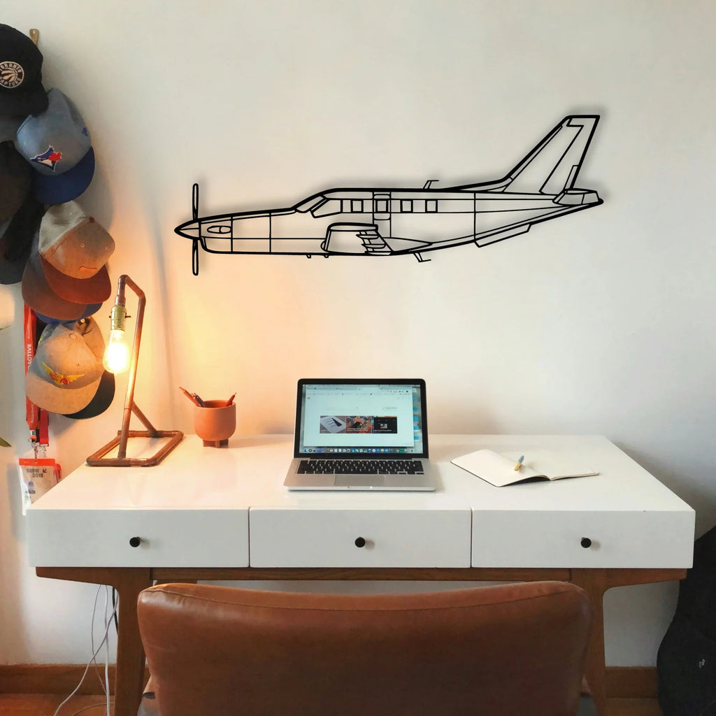 Tbm 700B 2 Classic Aircraft Silhouette Metal Wall Art - Tinvibe