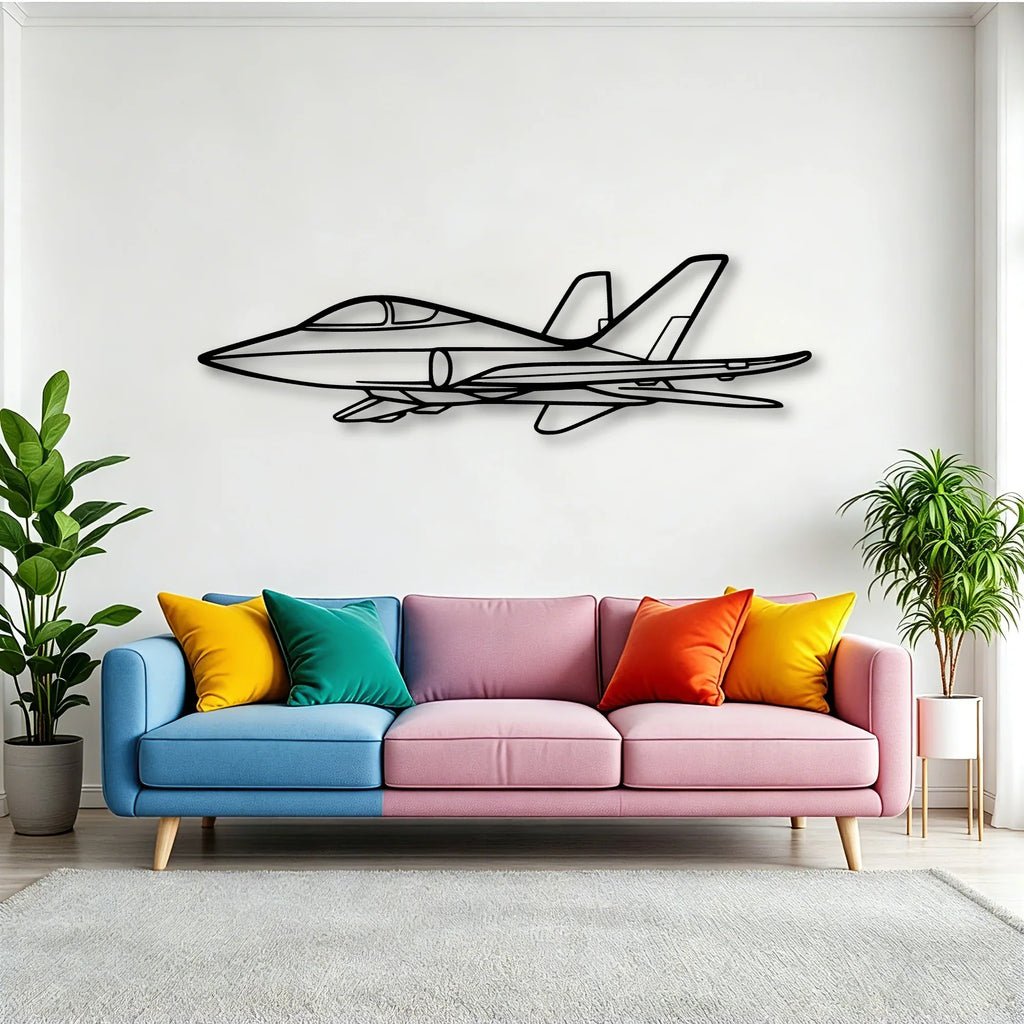 Tornado 3 Classic Aircraft Silhouette Metal Wall Art - Tinvibe