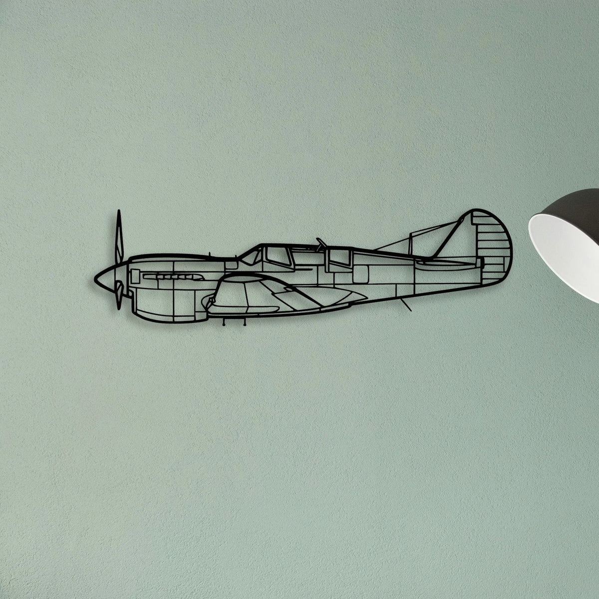 Tp 40N Warhawk 2 Classic Aircraft Silhouette Metal Wall Art - Tinvibe