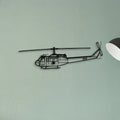 Uh 1 Iroquois Huey 1970 Classic Aircraft Silhouette Metal Wall Art - Tinvibe
