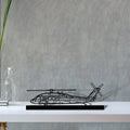 uh-60-black-hawk Silhouette Metal Art Stand - Tinvibe