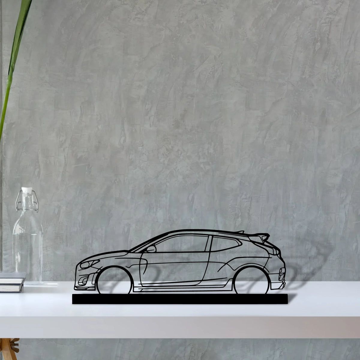 veloster-n Silhouette Metal Art Stand - Tinvibe