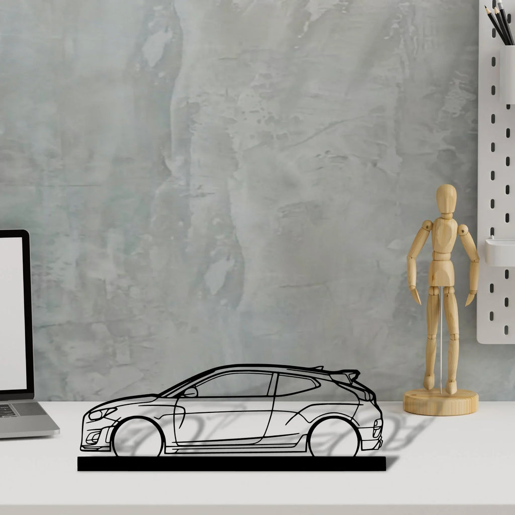 veloster-n Silhouette Metal Art Stand - Tinvibe